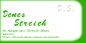 denes streich business card